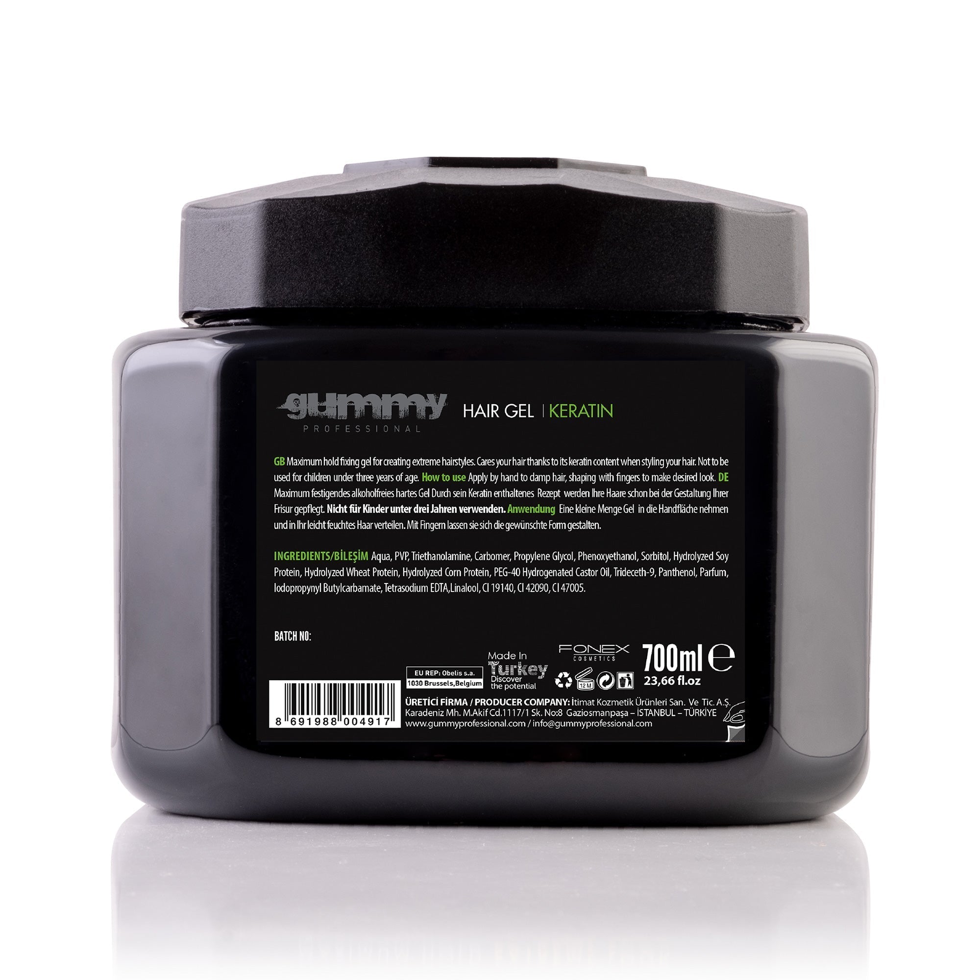 Gummy Hair Gel 700 ml Keratin