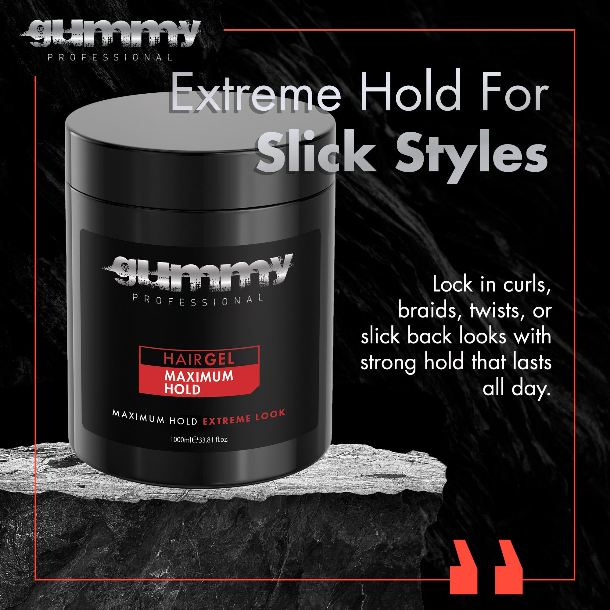 Gummy Hair Gel 1000 ml Maximum Hold