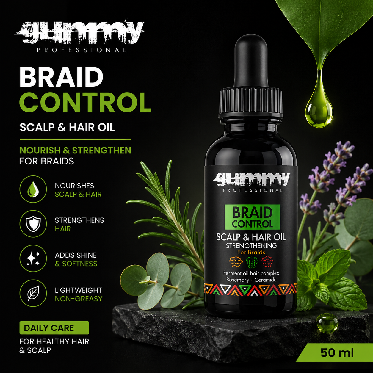 Gummy Braid Control Scalp & Hair Oil