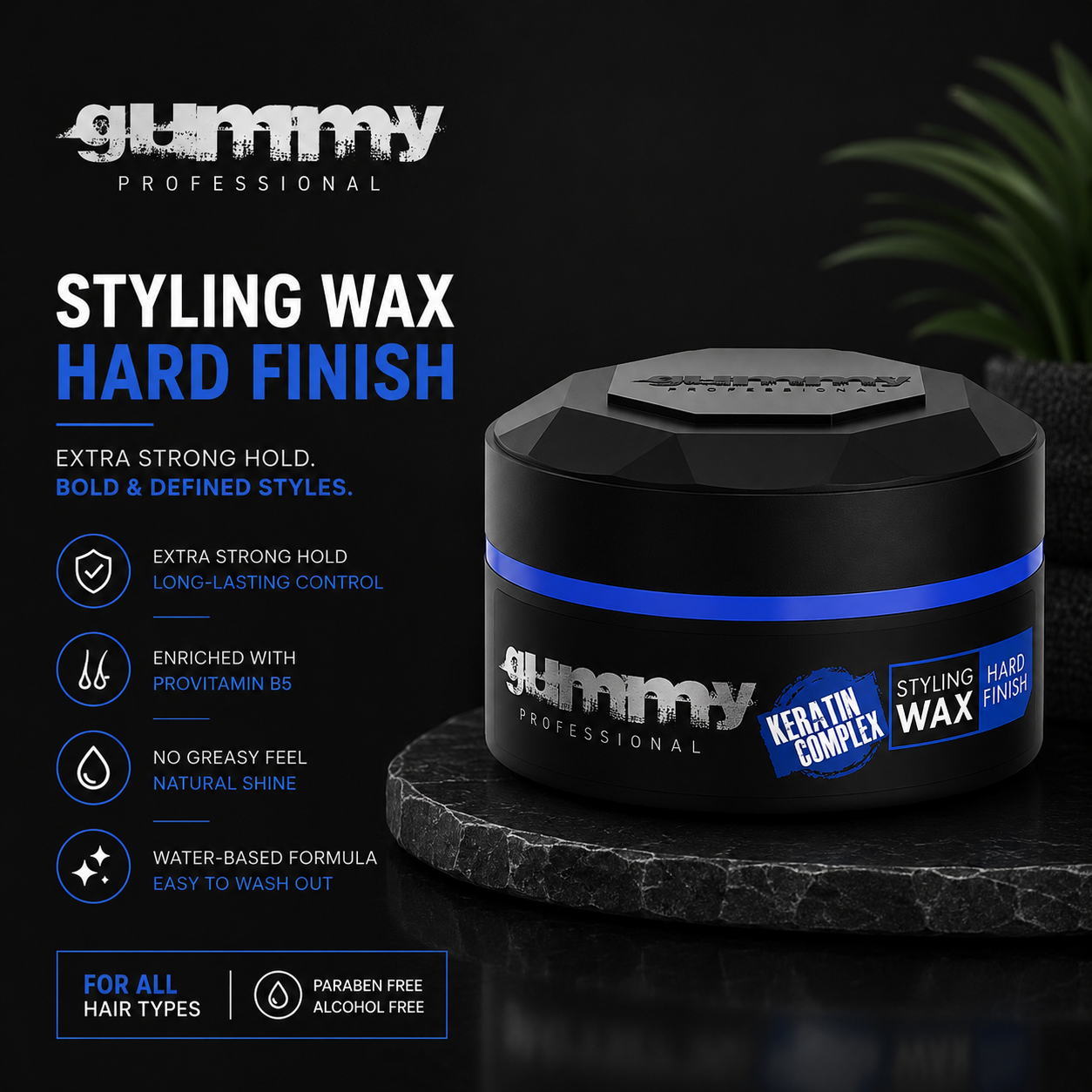 Gummy Styling Wax Hard Finish – 150 ml