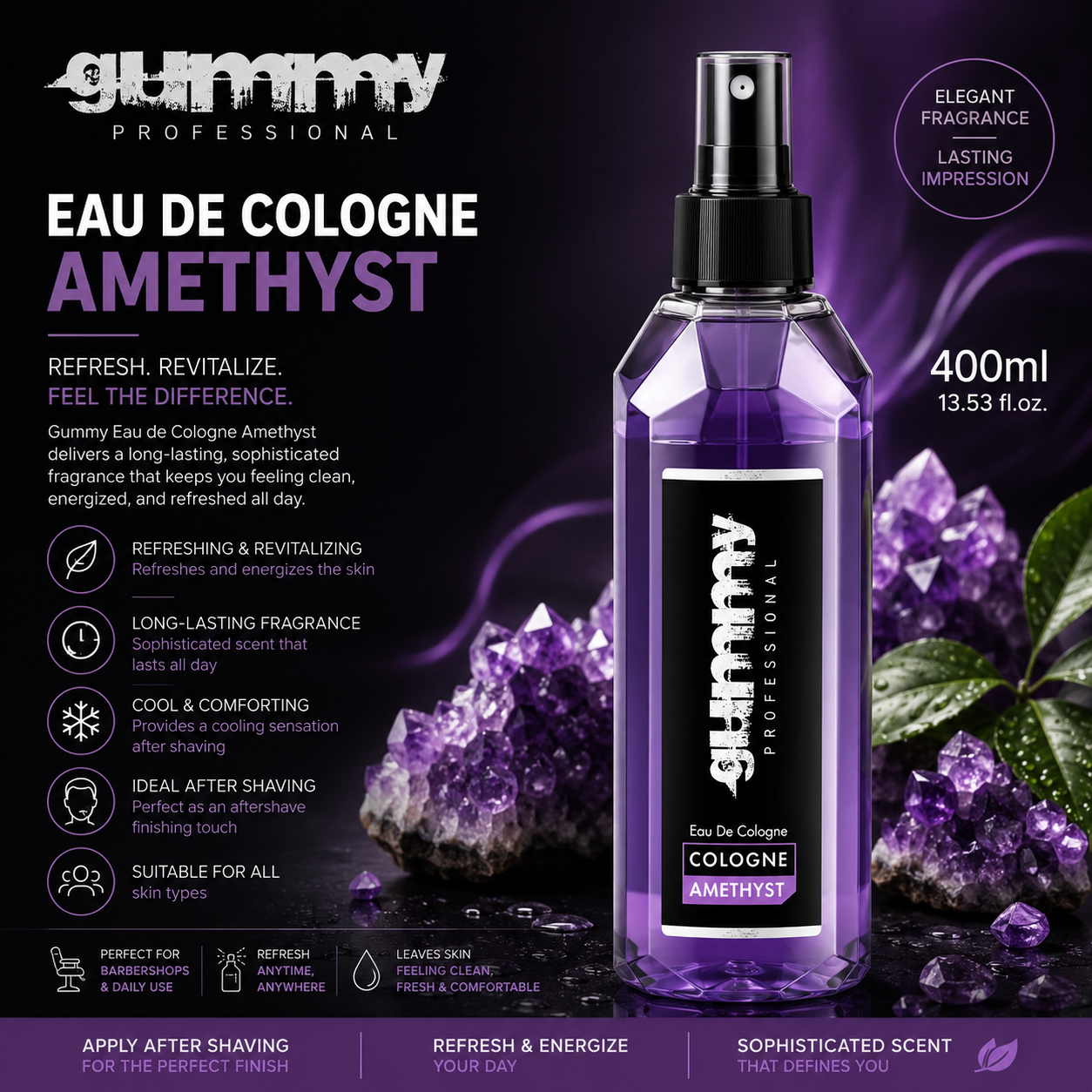 Gummy Eau de Cologne Amethyst – 400 ml
