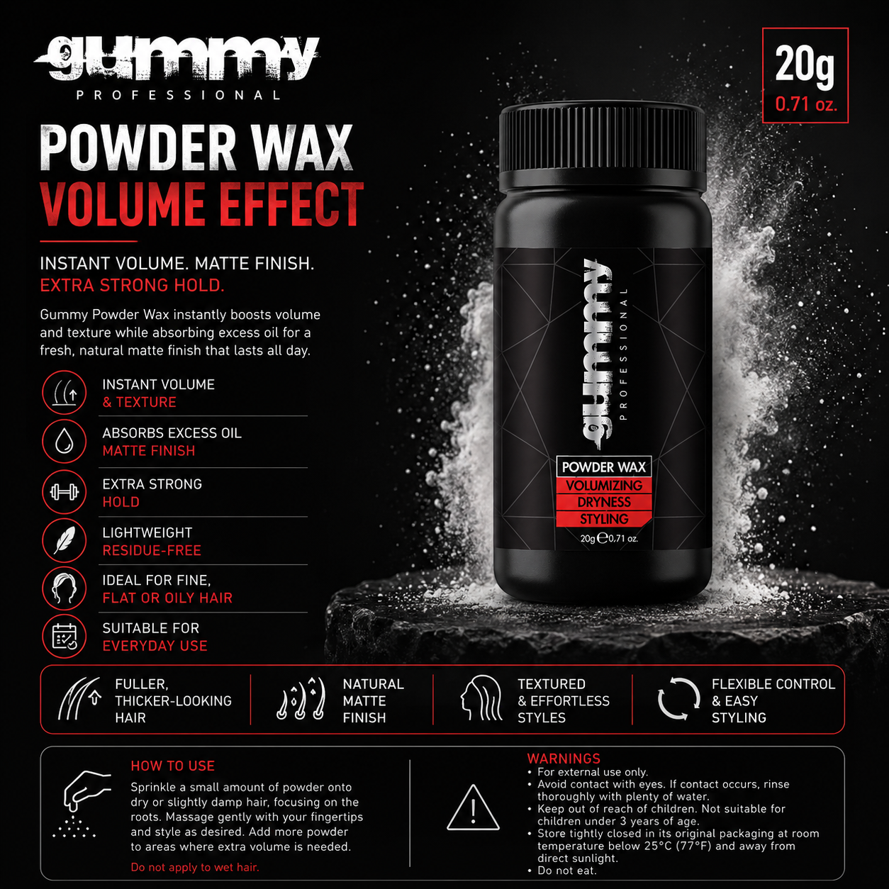 Gummy Powder Wax Volume Effect – 20 g