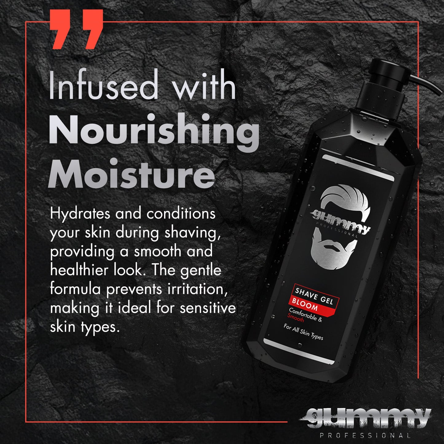 Gummy Shaving Gel Bloom 1000 ml (Pump)