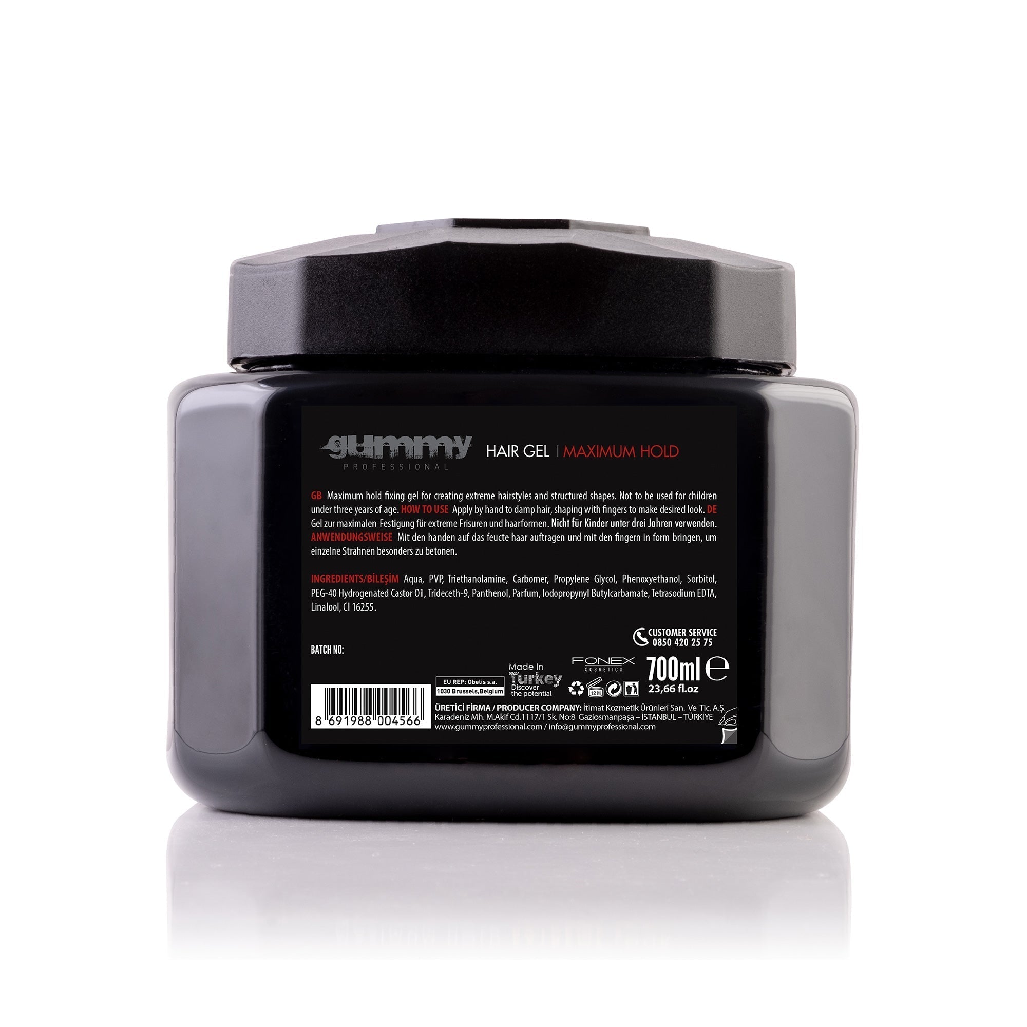 Gummy Hair Gel 700 ml Maximum Hold