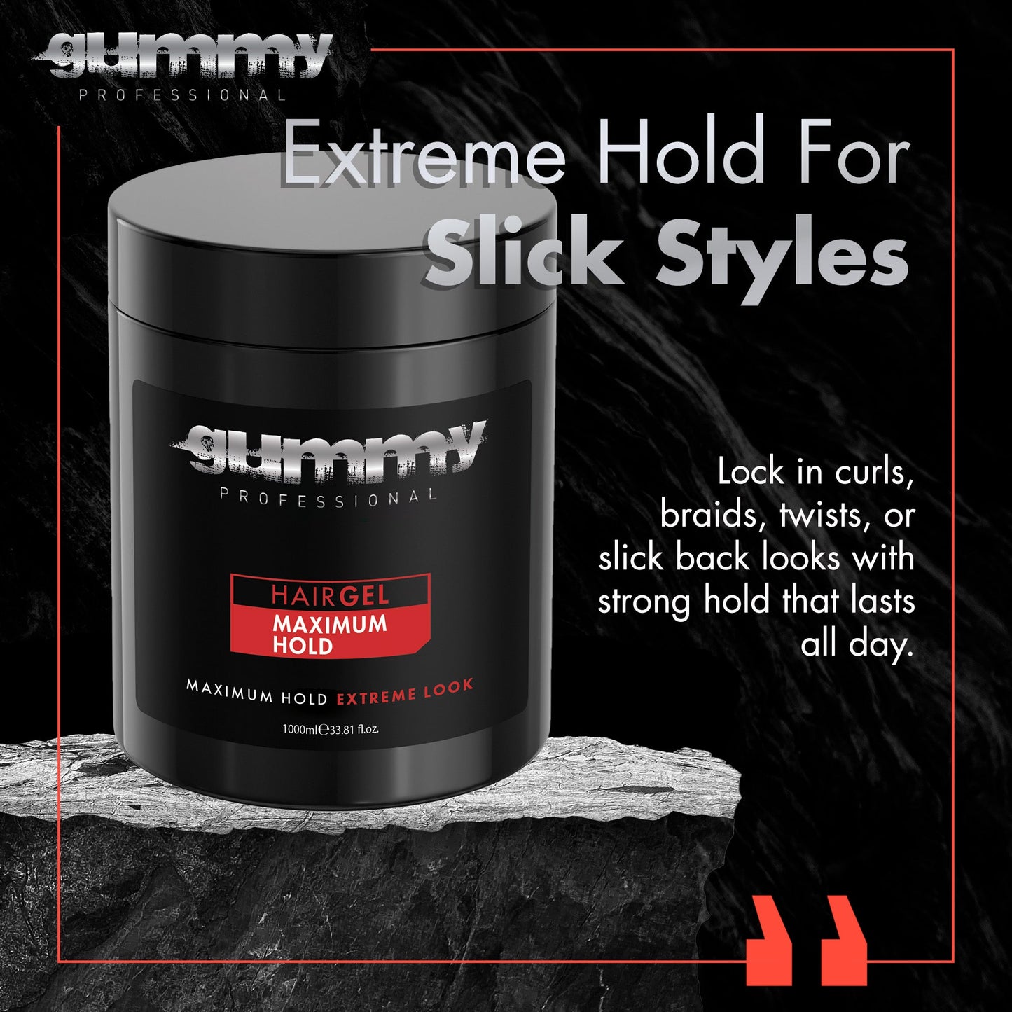Gummy Hair Gel 1000 ml Maximum Hold