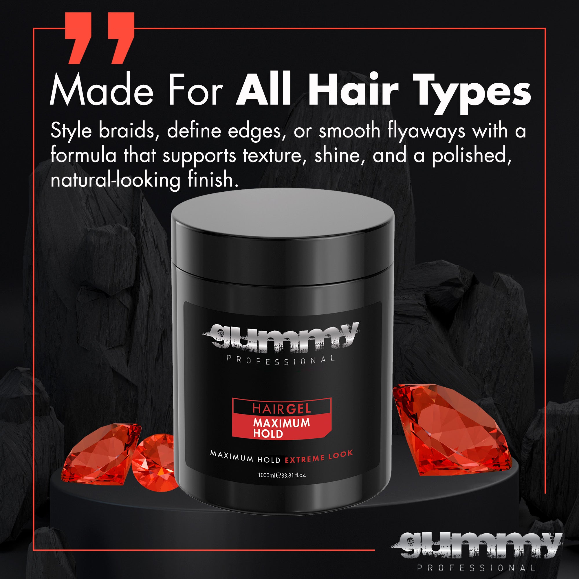 Gummy Hair Gel 1000 ml Maximum Hold