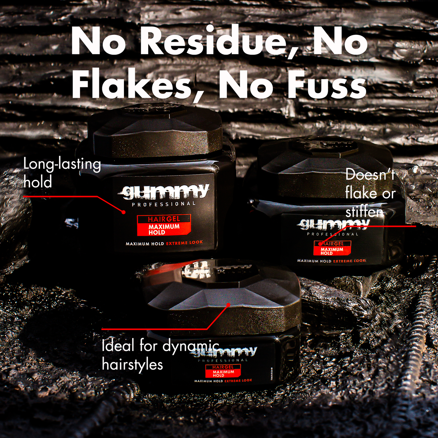 Gummy Hair Gel 220 ml Maximum Hold