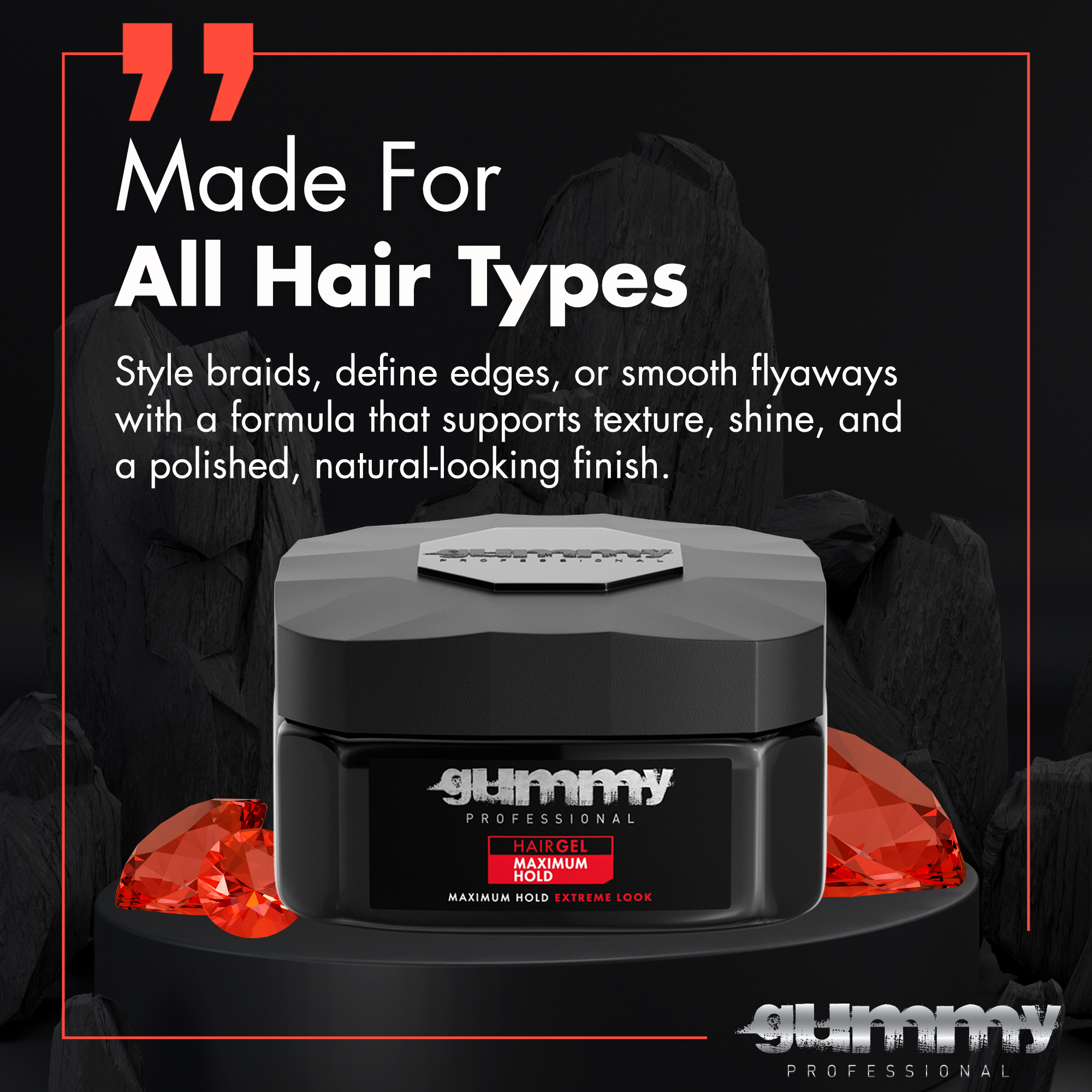 Gummy Hair Gel 220 ml Maximum Hold