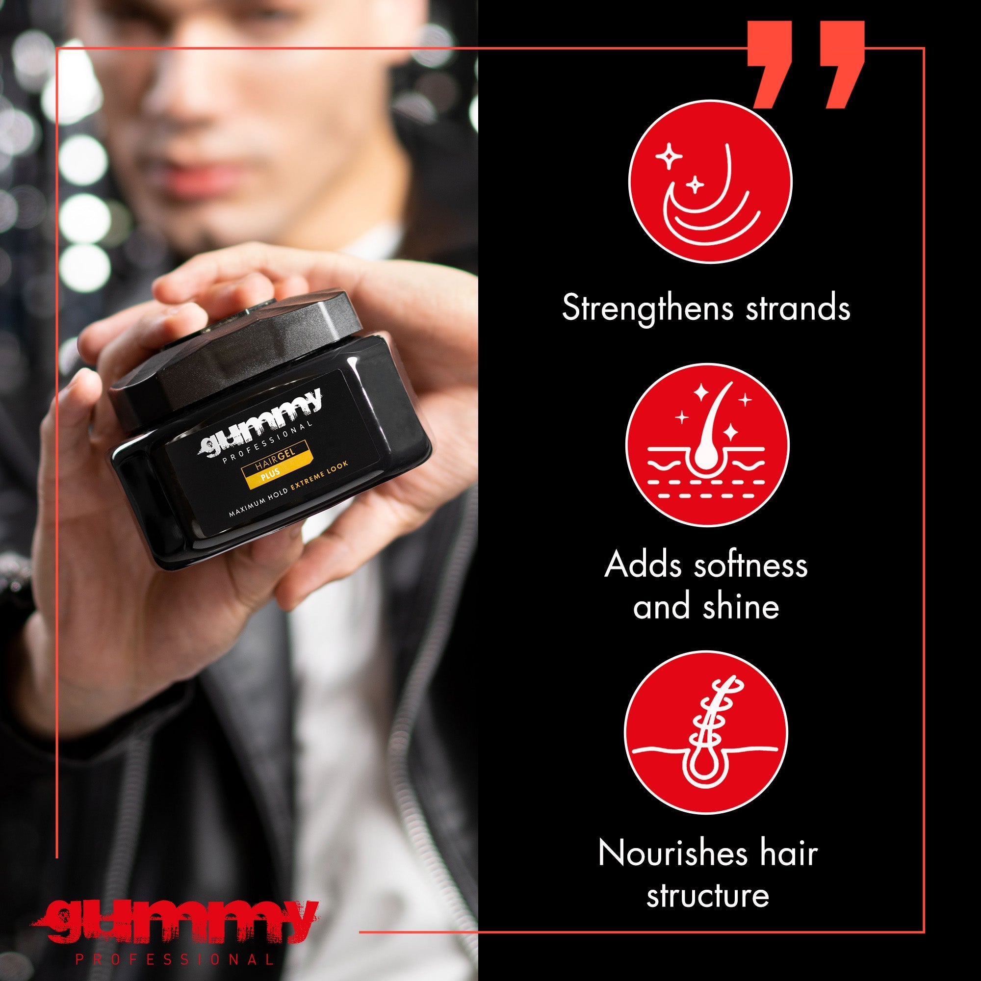 Gummy Hair Gel 700 ml Plus