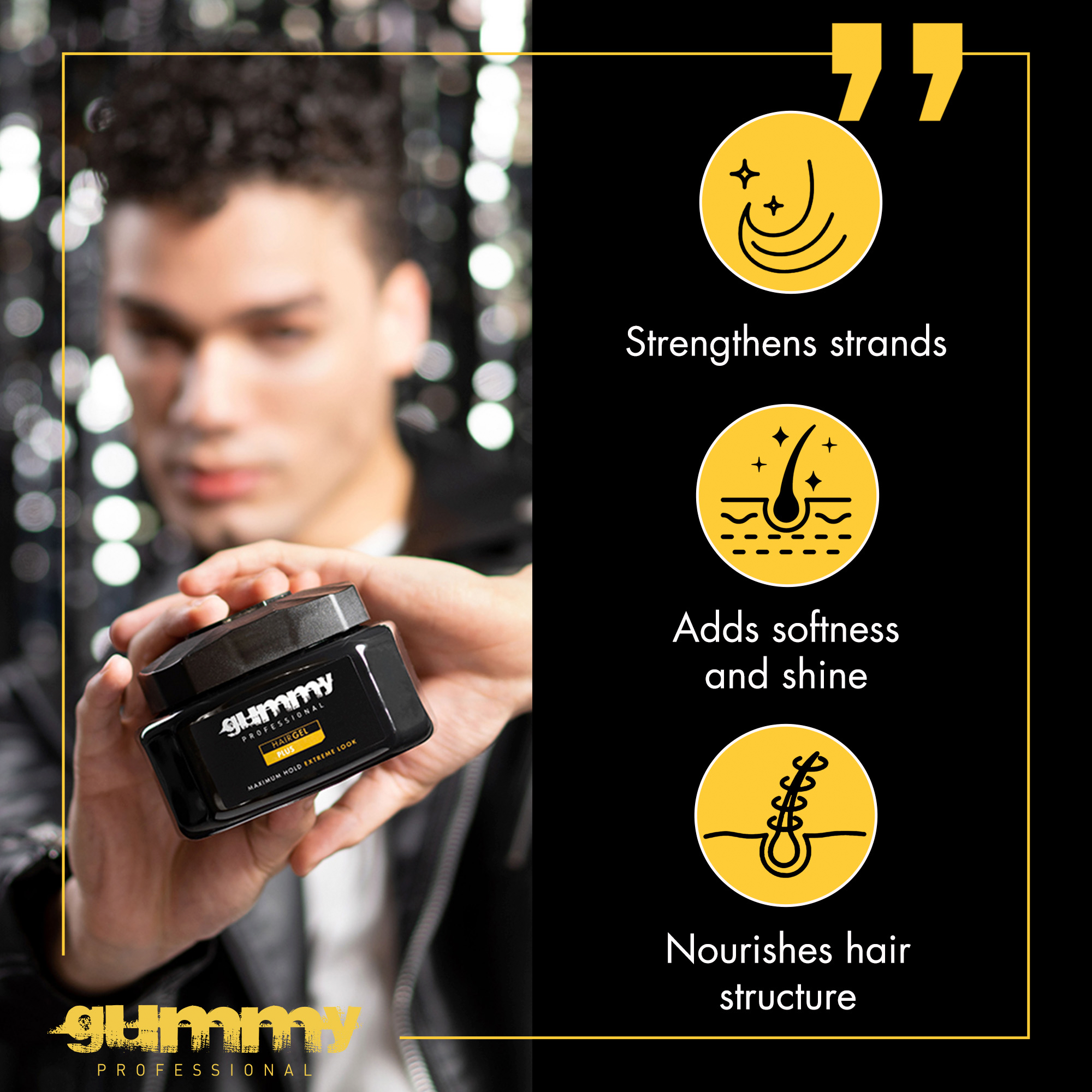 Gummy Hair Gel 220 ml Plus