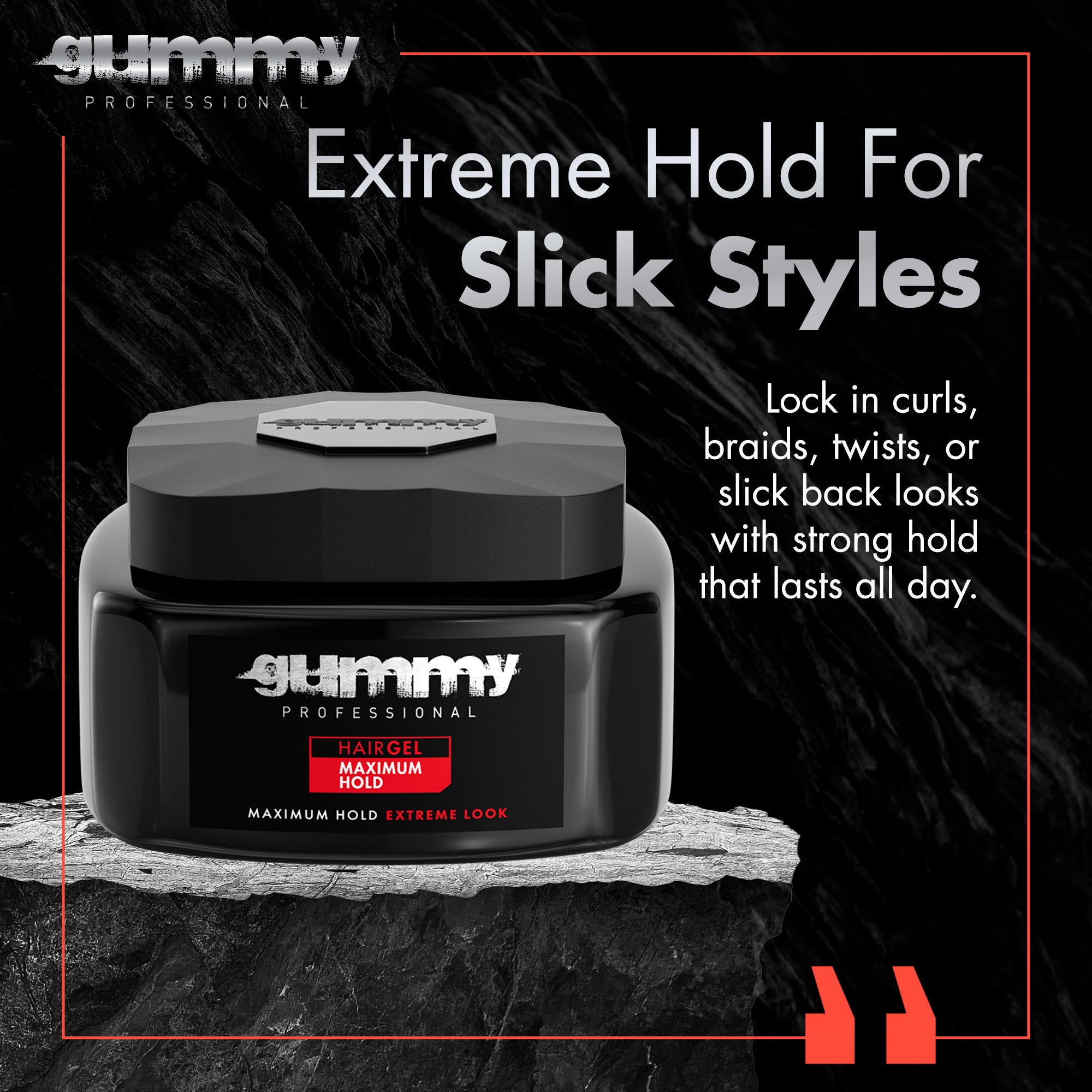 Gummy Hair Gel 500 ml Maximum Hold