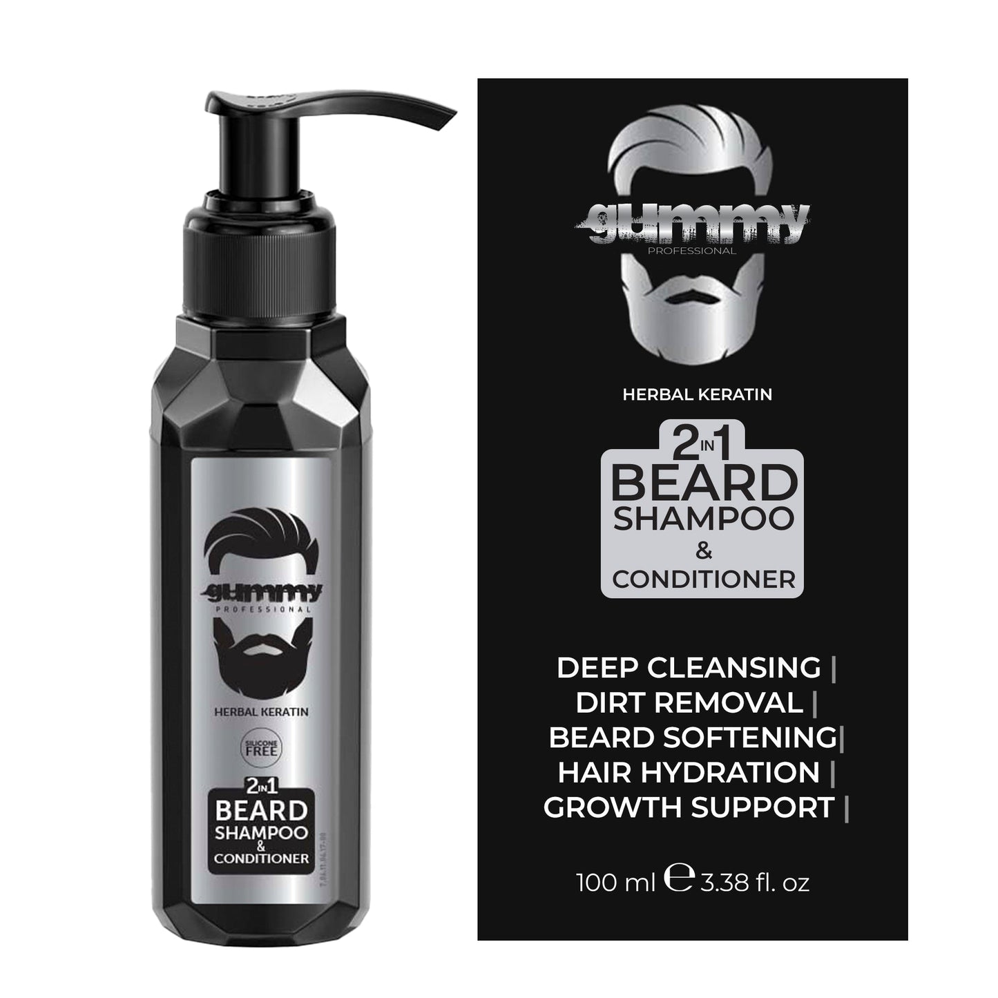 Gummy Beard And Moustache Shampoo 2 In 1 100 ml