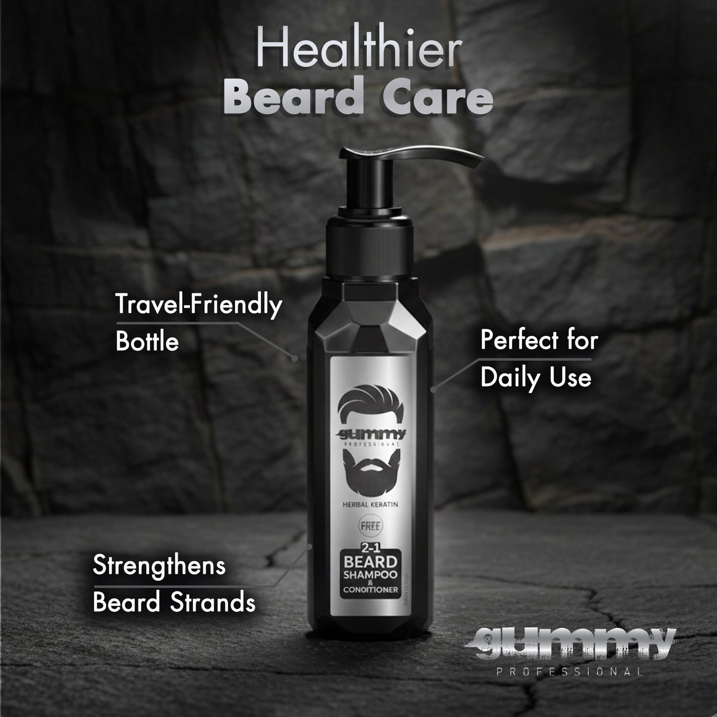 Gummy Beard And Moustache Shampoo 2 In 1 100 ml