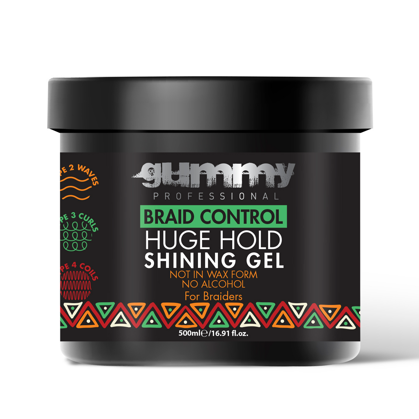 Gummy 500 ml Braid Control Gel Huge Hold