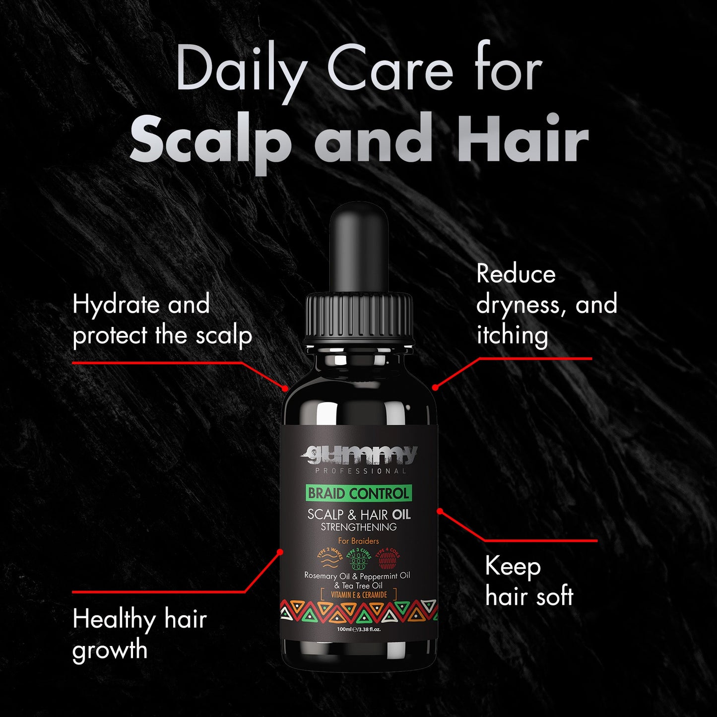Gummy Braid Control Scalp & Hair Oil