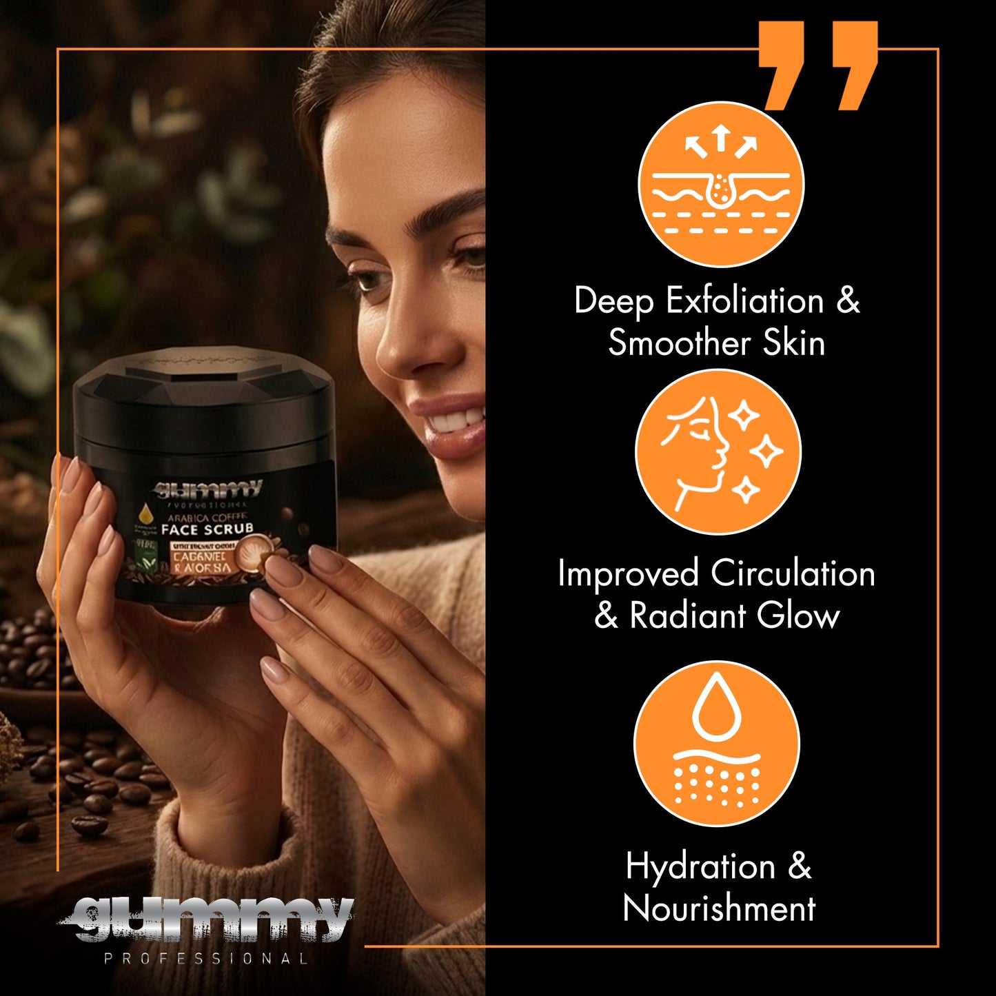 Gummy Arabica Face Scrub Caramel & Mocha