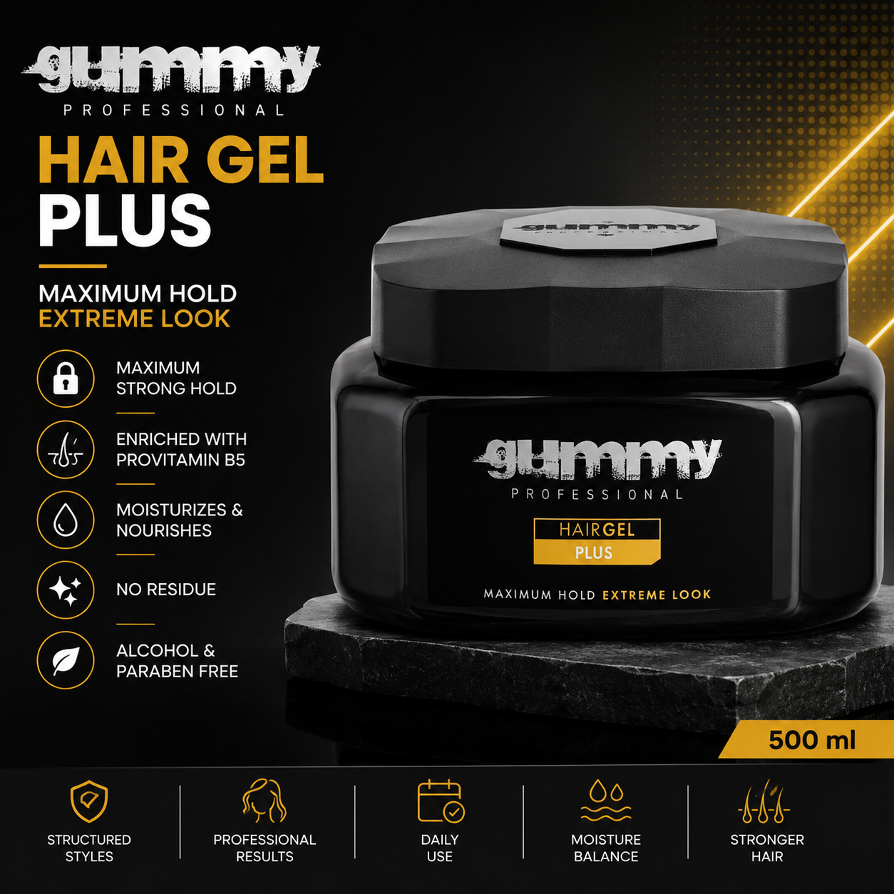 Gummy Hair Gel Plus – 500 ml