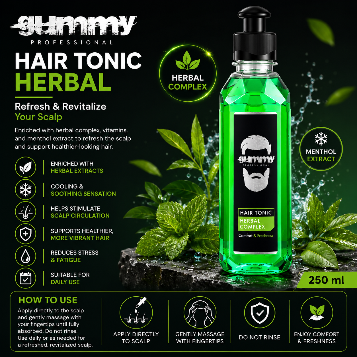 Gummy Hair Tonic Herbal – 250 ml