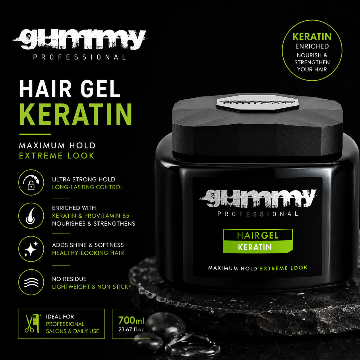 Gummy Hair Gel Keratin – 700 ml