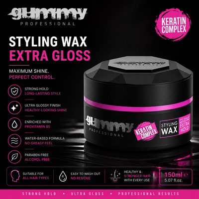 Gummy Styling Wax Extra Gloss – 150 ml