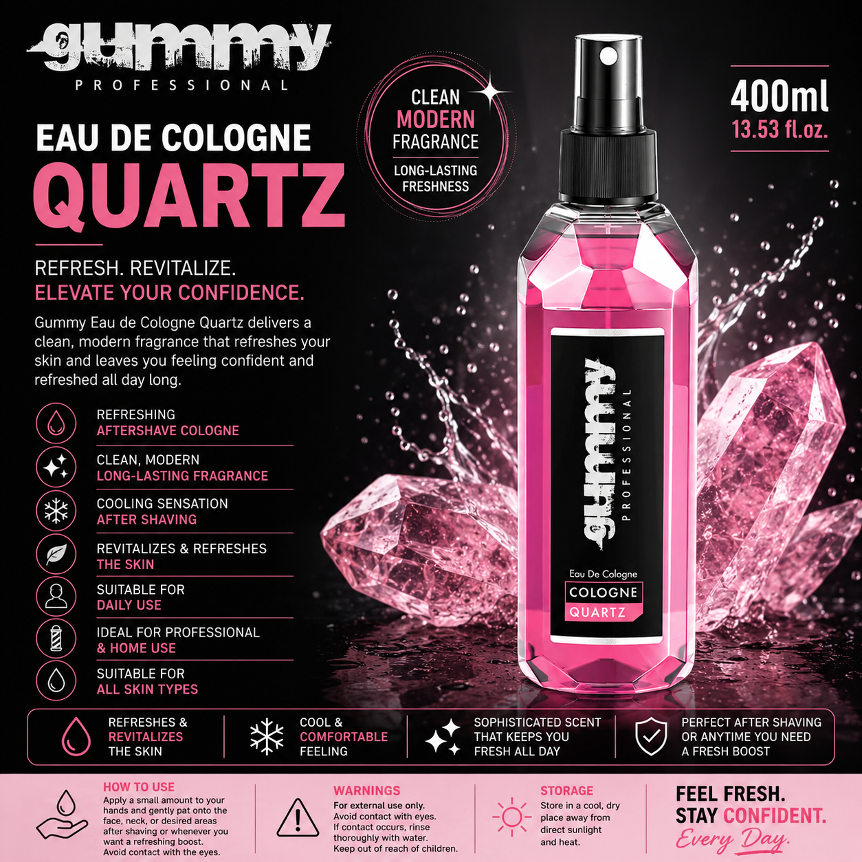 Gummy Eau de Cologne Quartz – 400 ml