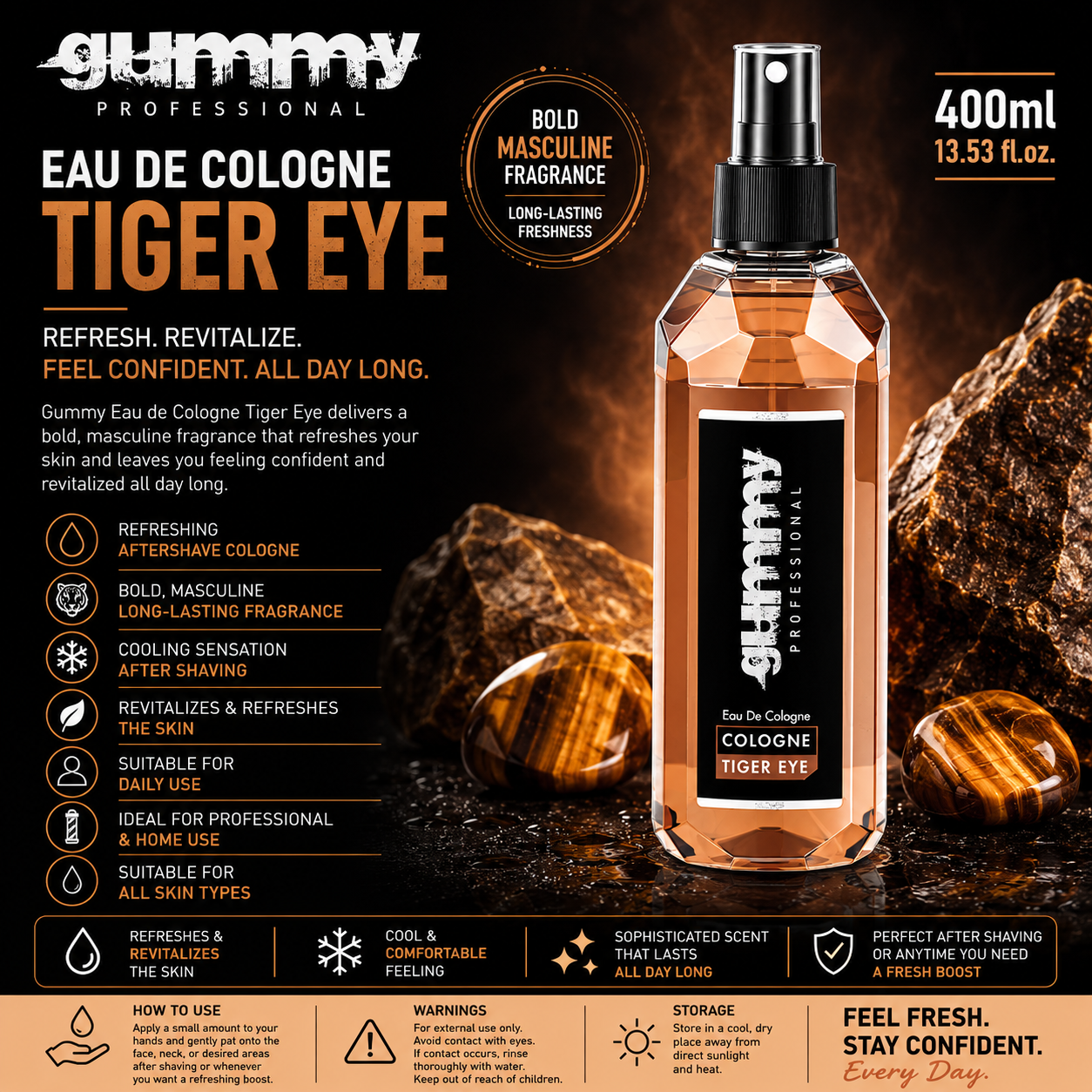 Gummy Eau de Cologne Tiger Eye – 400 ml