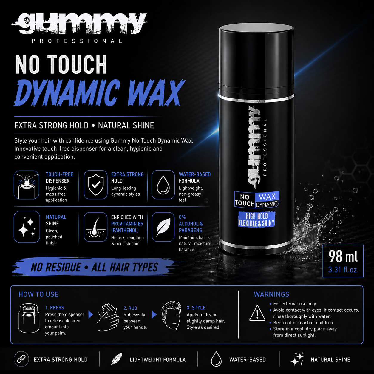 Gummy No Touch Dynamic Wax – 98 ml