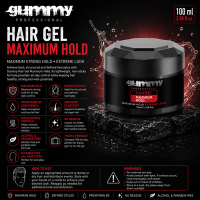Gummy Hair Gel Maximum Hold – 100 ml