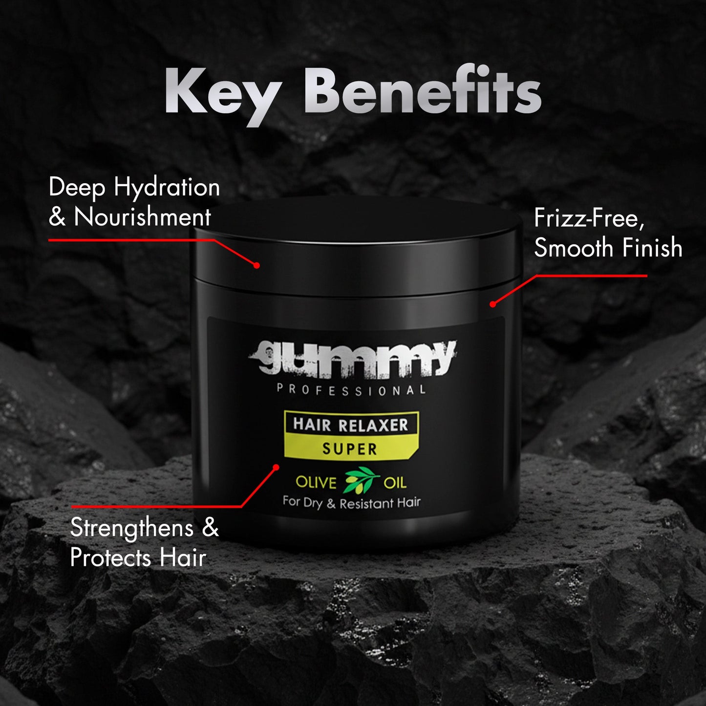 Gummy Hair Relaxer 550 ml Super Olive Oil