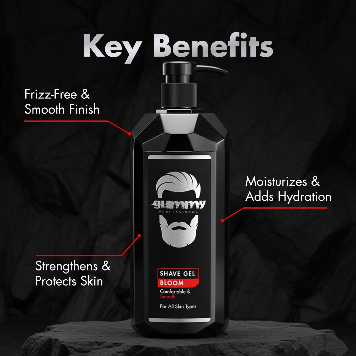 Gummy Shaving Gel Bloom 1000 ml (Pump)