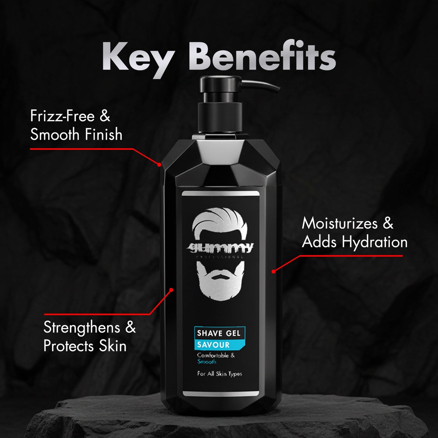 Gummy Shaving Gel Savour 1000 ml (Pump)