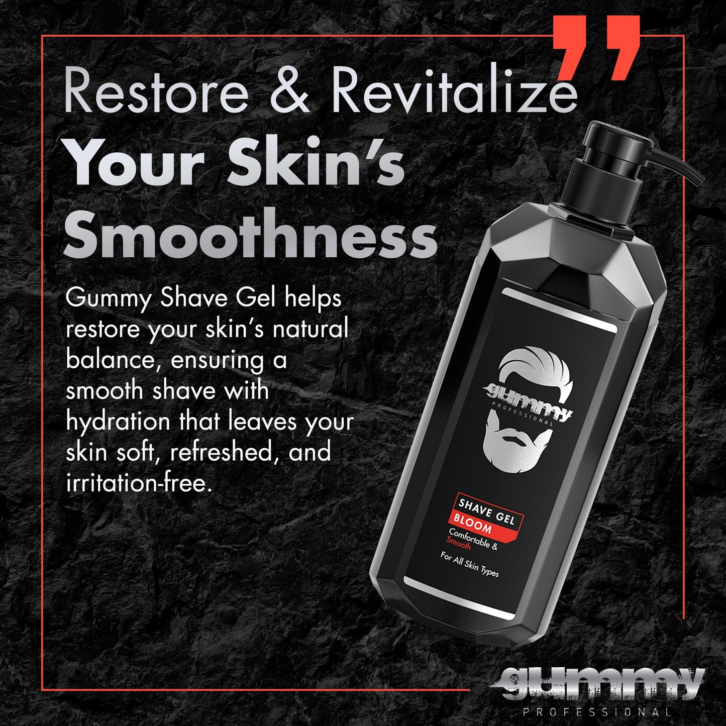 Gummy Shaving Gel Bloom 1000 ml (Pump)