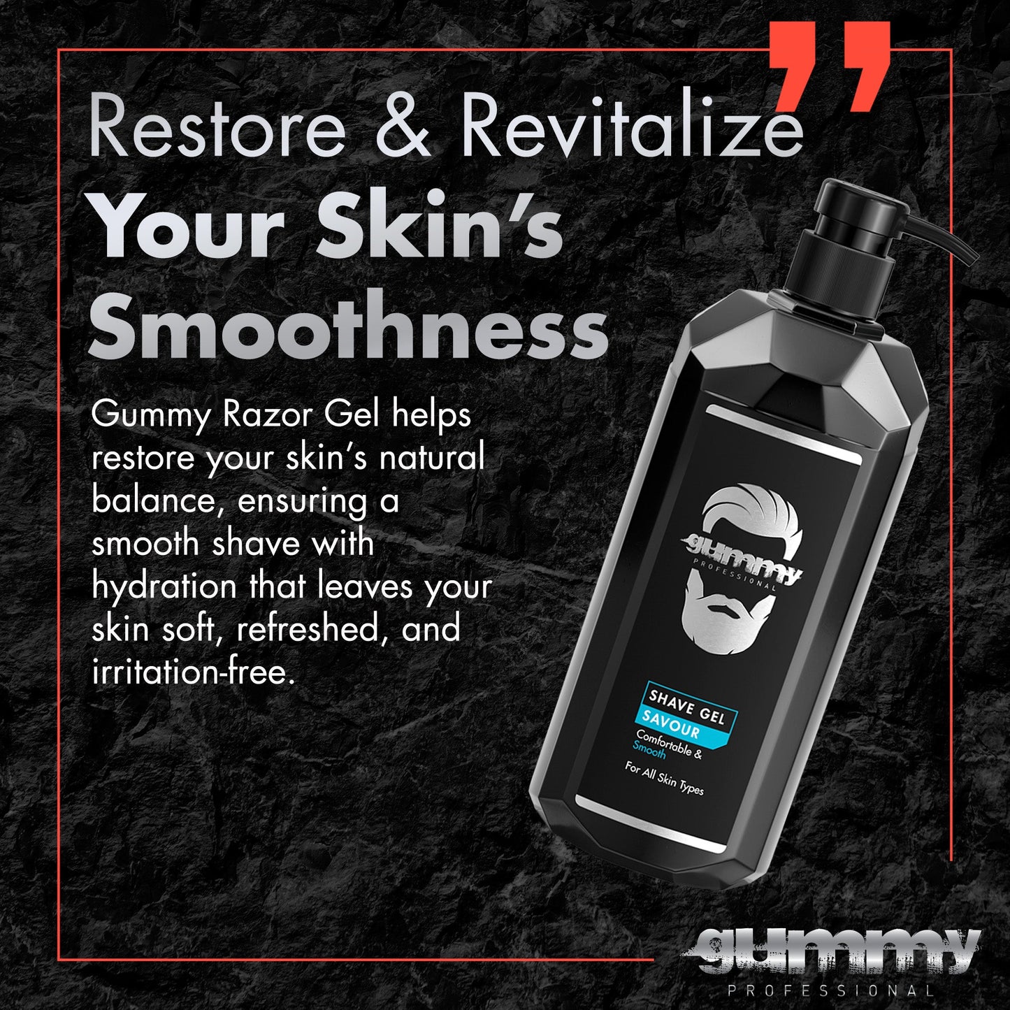 Gummy Shaving Gel Savour 1000 ml (Pump)